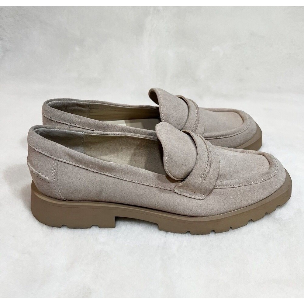 Dolce Vita Elias Lug Loafers Tan Suede Leather Women’s 10 - Picture 3 of 10